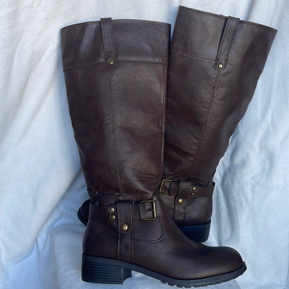 Shoes Brand New Brown Faux Leather Boots Poshmark